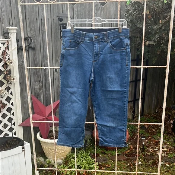 Ruby Rd. Blue capris - Picture 1 of 3